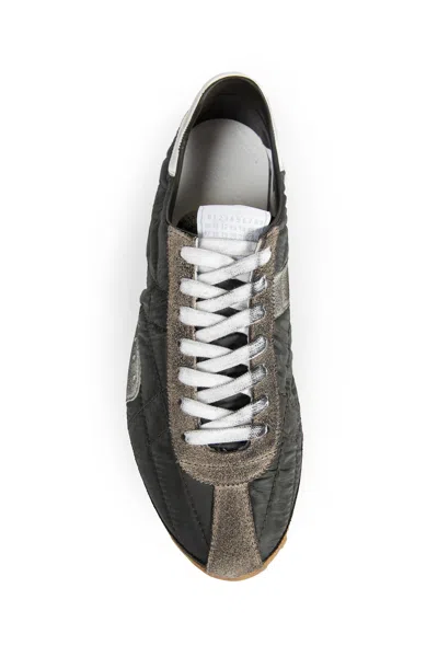 Maison Margiela Quilted-texture Sneakers With Rugged Sole And Suede Overlays In Animal Print