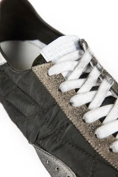 Maison Margiela Quilted-texture Sneakers With Rugged Sole And Suede Overlays In Animal Print
