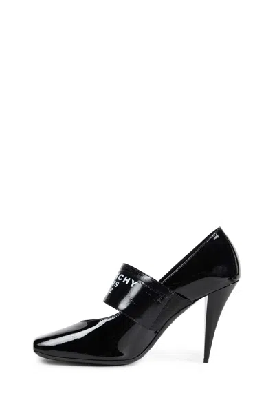 Givenchy Tape Sliced Square Pumps In Patent Leather In Black