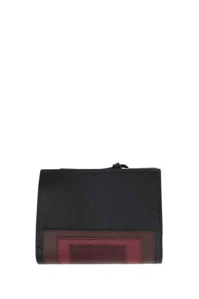 Loewe X Albers Compact Bifold Wallet In Nappa Leather In Black