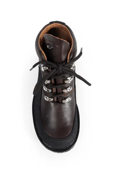 Our Legacy Ankle Boots With Round Toe And Lug Sole In Black