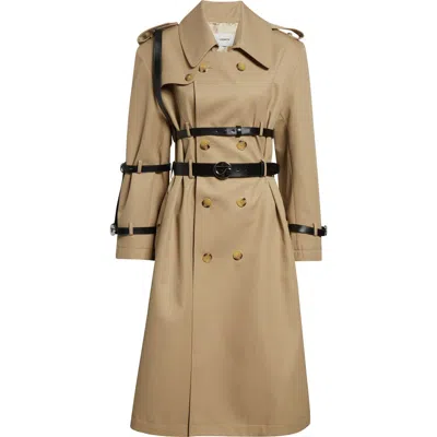 Coperni Beige Multi Belt Trench Coat In Brown