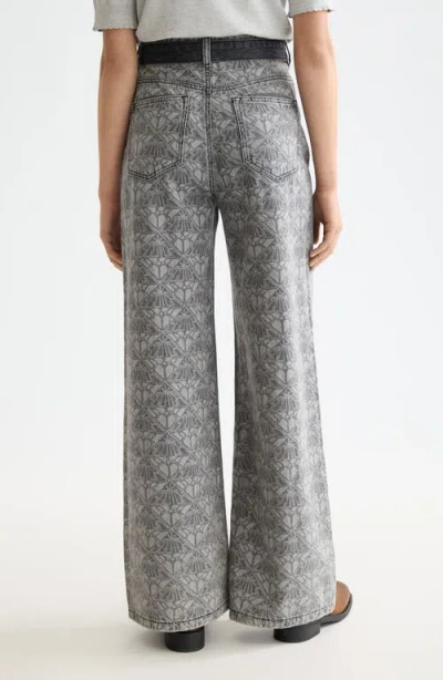 Scotch & Soda The Wave Wide Leg Jeans In Gray