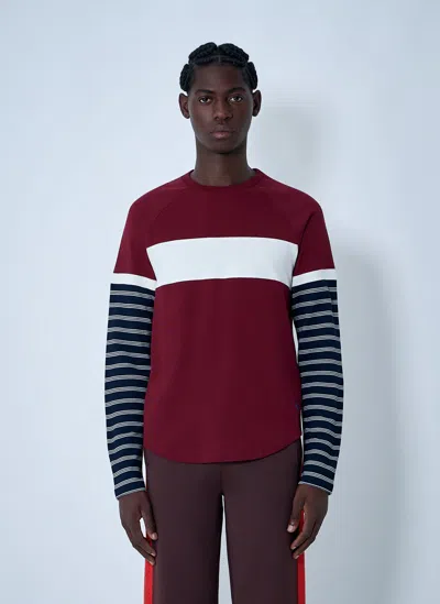 Wales Bonner Stripe-panel T-shirt In Multi