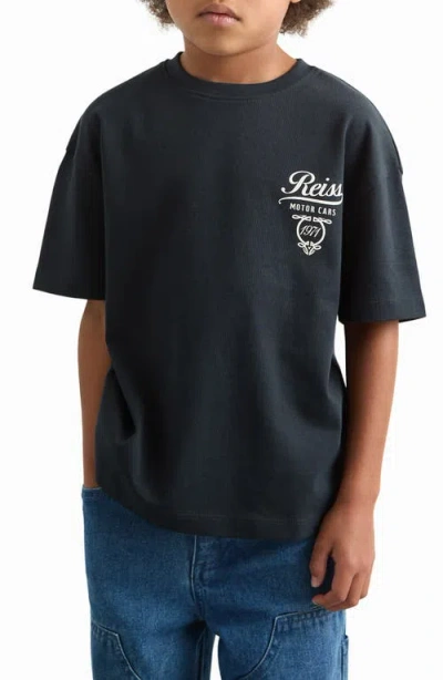 Reiss Kids' Russell Cotton Graphic T-shirt In Multi