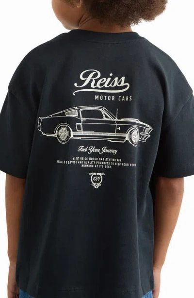 Reiss Kids' Russell Cotton Graphic T-shirt In Multi
