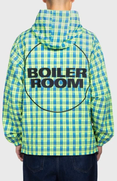 Pleasures X Boiler Room Hooded Practice Zip Jacket In Green
