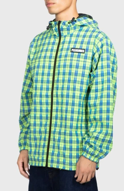 Pleasures X Boiler Room Hooded Practice Zip Jacket In Green