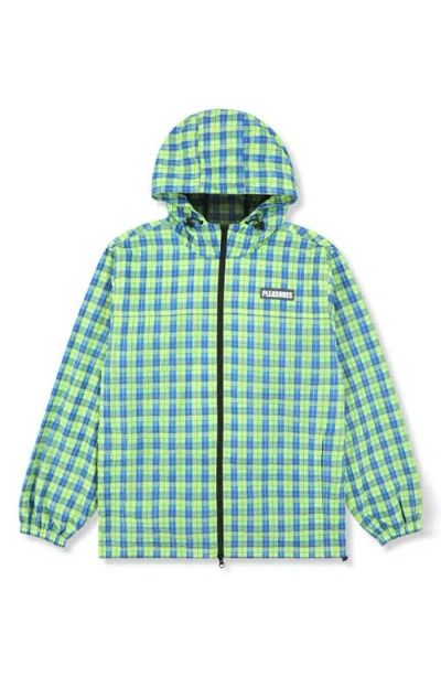 Pleasures X Boiler Room Hooded Practice Zip Jacket In Green