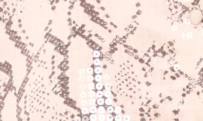 Vince Camuto Snakeskin Print Satin Button-up Shirt In Neutral