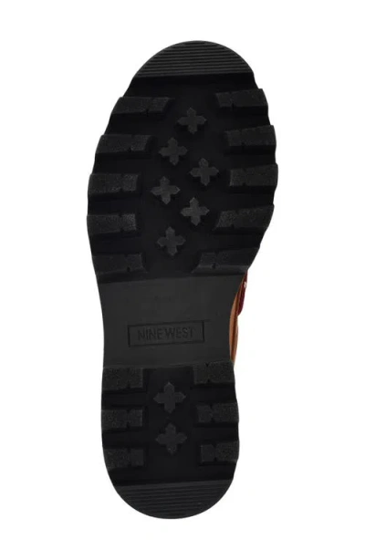 Nine West Women's Kerisa Lace-up Chunky Lug Sole Loafers In Brown