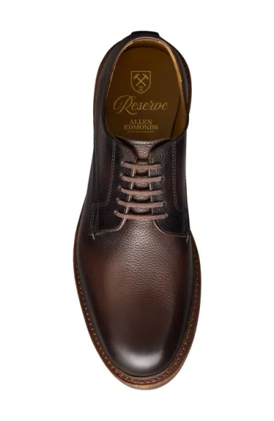 Allen Edmonds Noah Lugged Plain Toe Derby In Brown