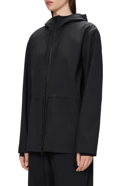Rains Suva Hardshell Waterproof Hooded Rain Jacket In Black