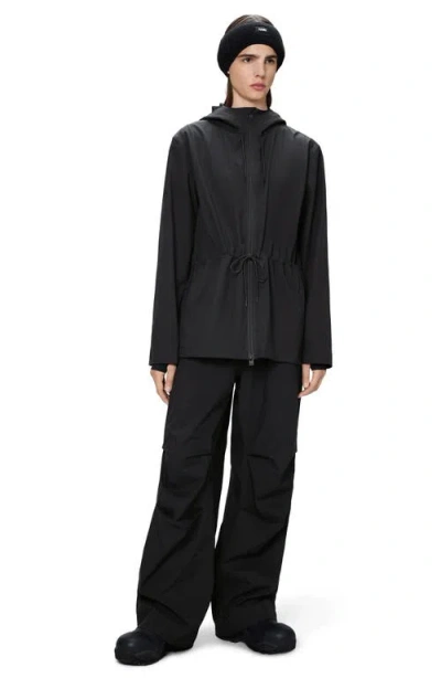 Rains Suva Hardshell Waterproof Hooded Rain Jacket In Black