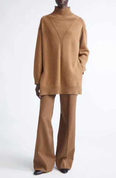 Fforme Loletta Wool And Cashmere Turtleneck Sweater In Gold