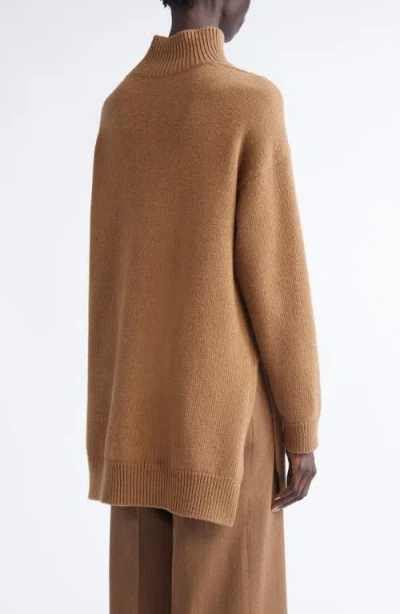 Fforme Loletta Wool And Cashmere Turtleneck Sweater In Gold