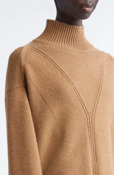 Fforme Loletta Wool And Cashmere Turtleneck Sweater In Gold