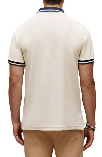 Psycho Bunny Wade Pique Polo T Shirt Beige In White