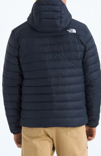 The North Face Minoqua Puffer Jacket Mens Blue Insulated Down Full Zip Kfc257 In Animal Print