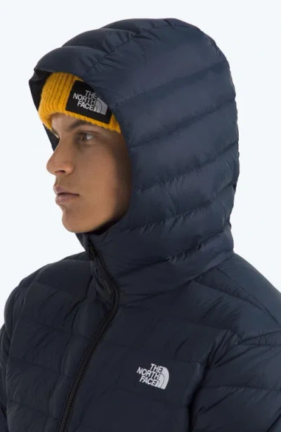 The North Face Minoqua Puffer Jacket Mens Blue Insulated Down Full Zip Kfc257 In Animal Print