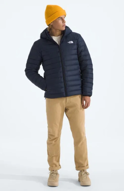 The North Face Minoqua Puffer Jacket Mens Blue Insulated Down Full Zip Kfc257 In Animal Print