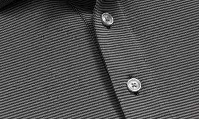 Brooks Brothers Performance Series Micro Stripe Jersey Polo Shirt In Black