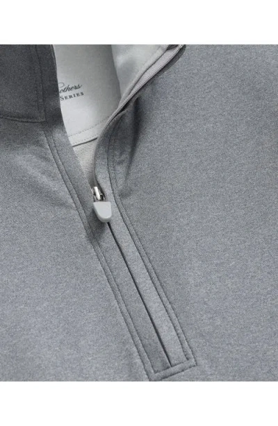 Brooks Brothers Performance Series Half-zip Shirt In Gray