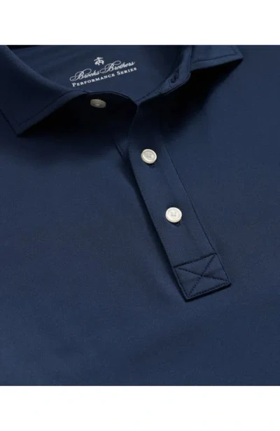 Brooks Brothers Performance Series Spread Collar Polo Shirt In Dark Blue