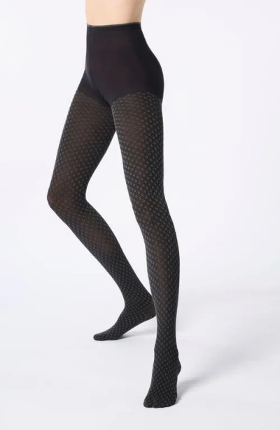 Oroblu Tie Pattern Tights In Black