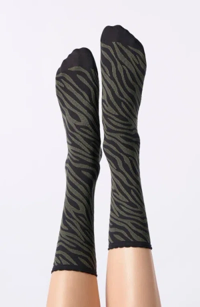 Oroblu Savage Crew Socks In Green