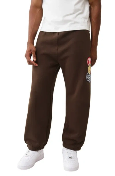 True Religion Men's Patch Vintage Baggy Joggers In Brown