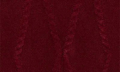 Gibsonlook Cable Stitch Sleeveless Turtleneck Sweater In Red