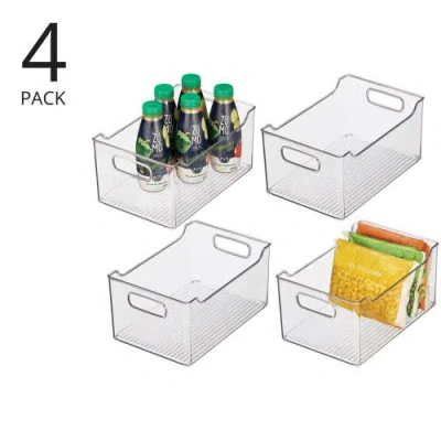 Mdesign Plastic Food Storage Organizer Bin For Home And Kitchen In Transparent