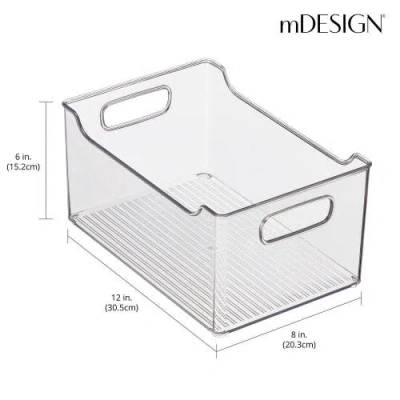 Mdesign Plastic Food Storage Organizer Bin For Home And Kitchen In Transparent