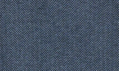 Brooks Brothers Herringbone Cotton Quarter Zip Pullover In Blue