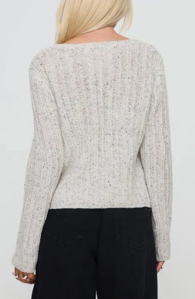 Princess Polly Lneker Split Front Sweater In Gray