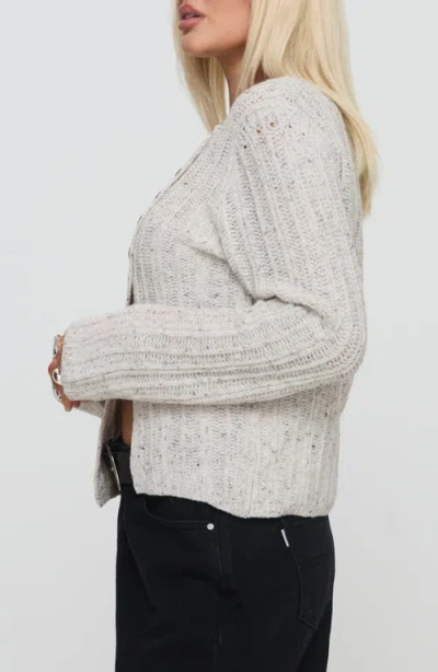 Princess Polly Lneker Split Front Sweater In Gray