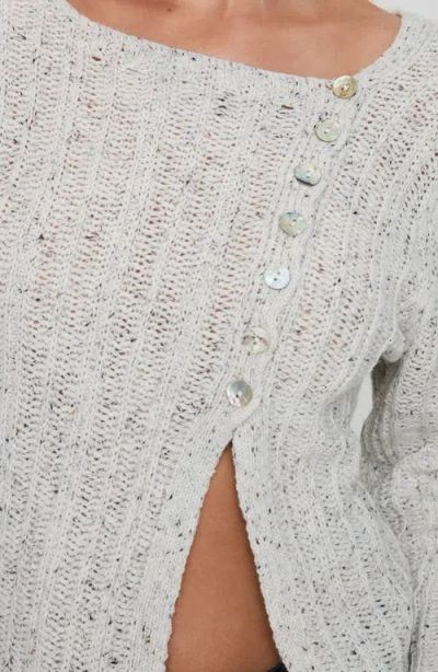 Princess Polly Lneker Split Front Sweater In Gray