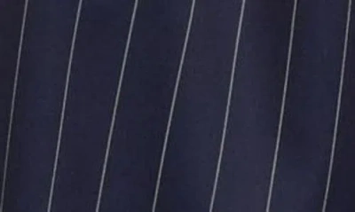 Comme Des Garçons Stripe Wool Trousers In Blue