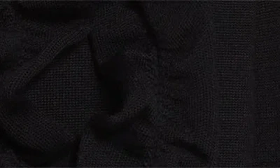 Comme Des Garçons Ruffle Wool Cardigan In Black