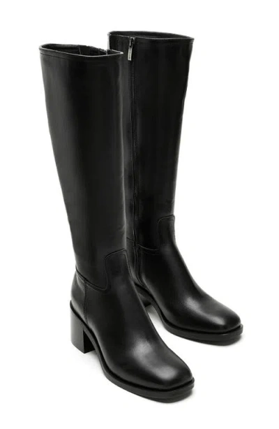 La Canadienne Jacket Leather Knee High Boots In Black
