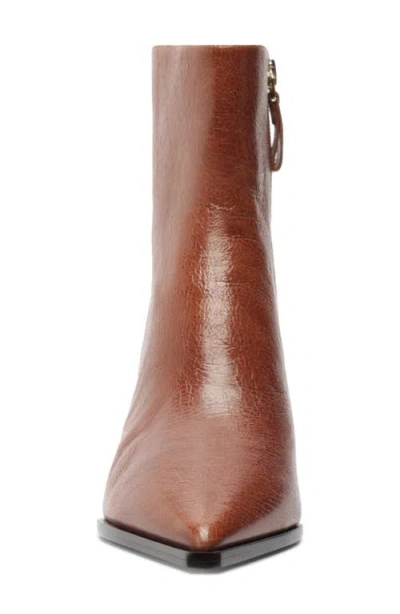 Alexandre Birman Myra Pointed Toe Kitten Heel Bootie In Brown