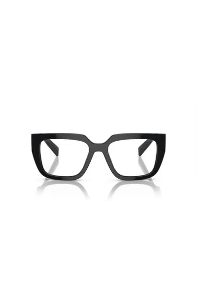 Prada 52mm Irregular Optical Glasses In Black