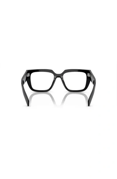 Prada 52mm Irregular Optical Glasses In Black