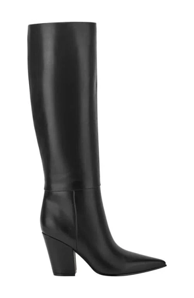 Marc Fisher Ltd Estella Pointed Toe Knee High Boot In Black
