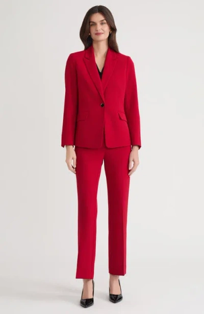Kasper One-button Blazer In Red