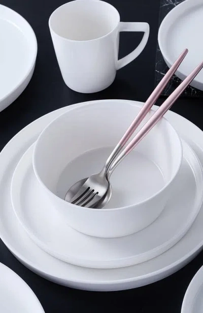 Stone Lain Madeline Bone China 16-piece Dinnerware Set In White