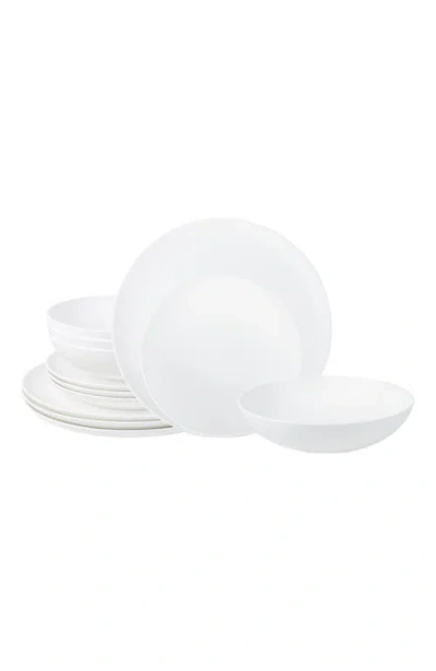 Stone Lain Taglio Bone China 12-piece Dinnerware Set In White