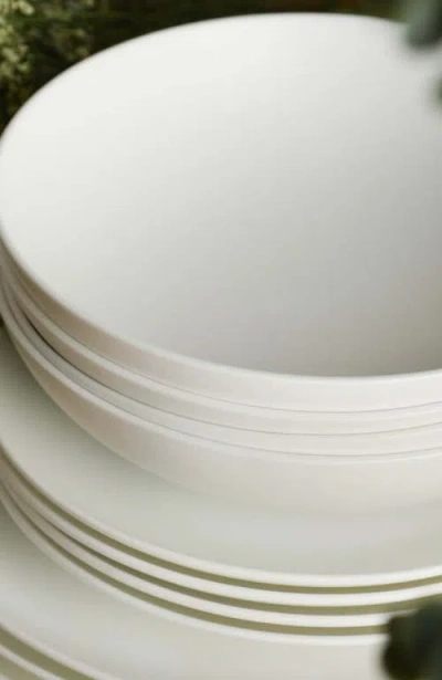 Stone Lain Taglio Bone China 12-piece Dinnerware Set In White