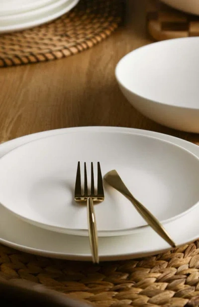 Stone Lain Taglio Bone China 12-piece Dinnerware Set In White